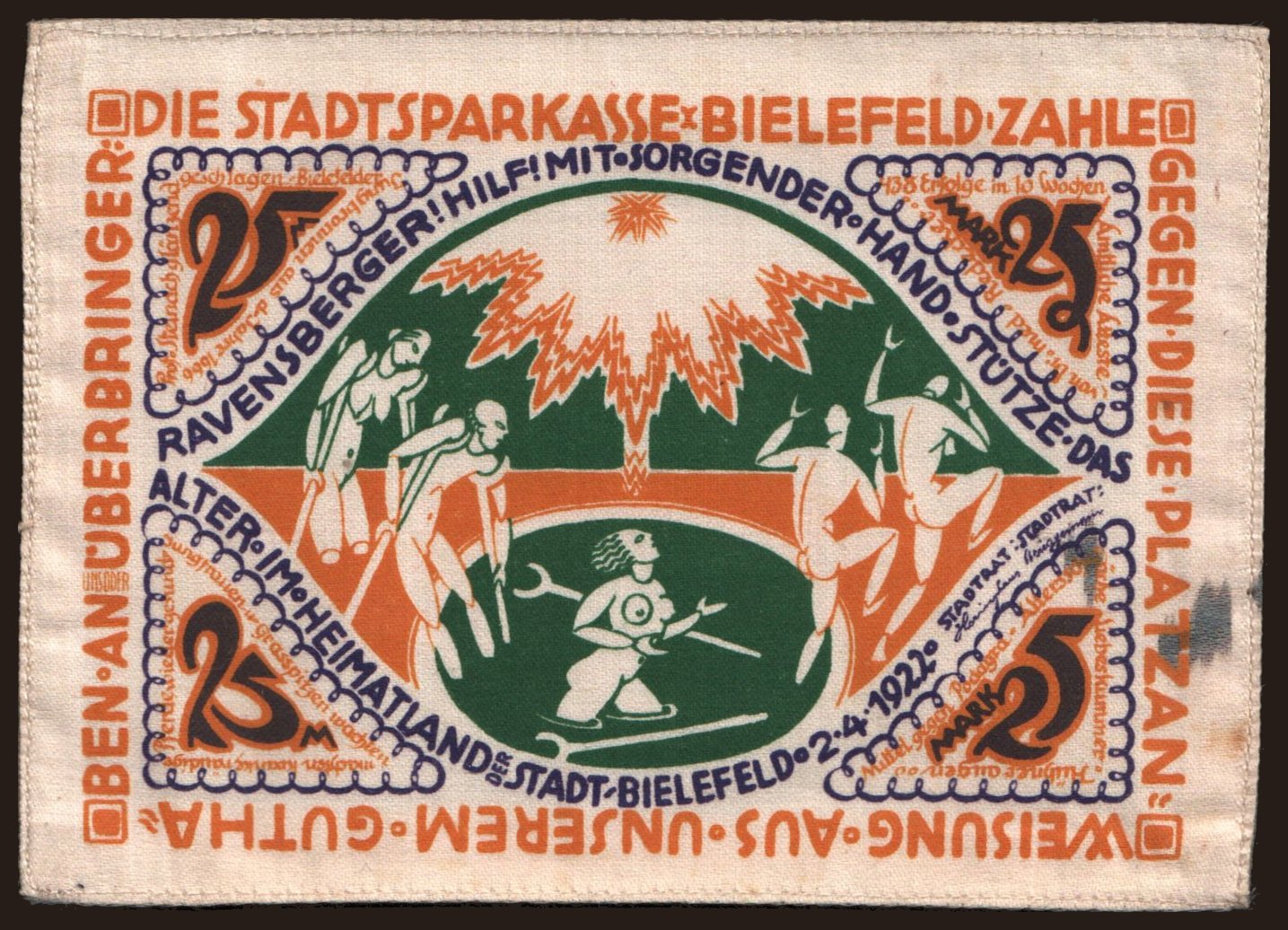 Bielefeld/ Stadt, 25 Mark, 1922