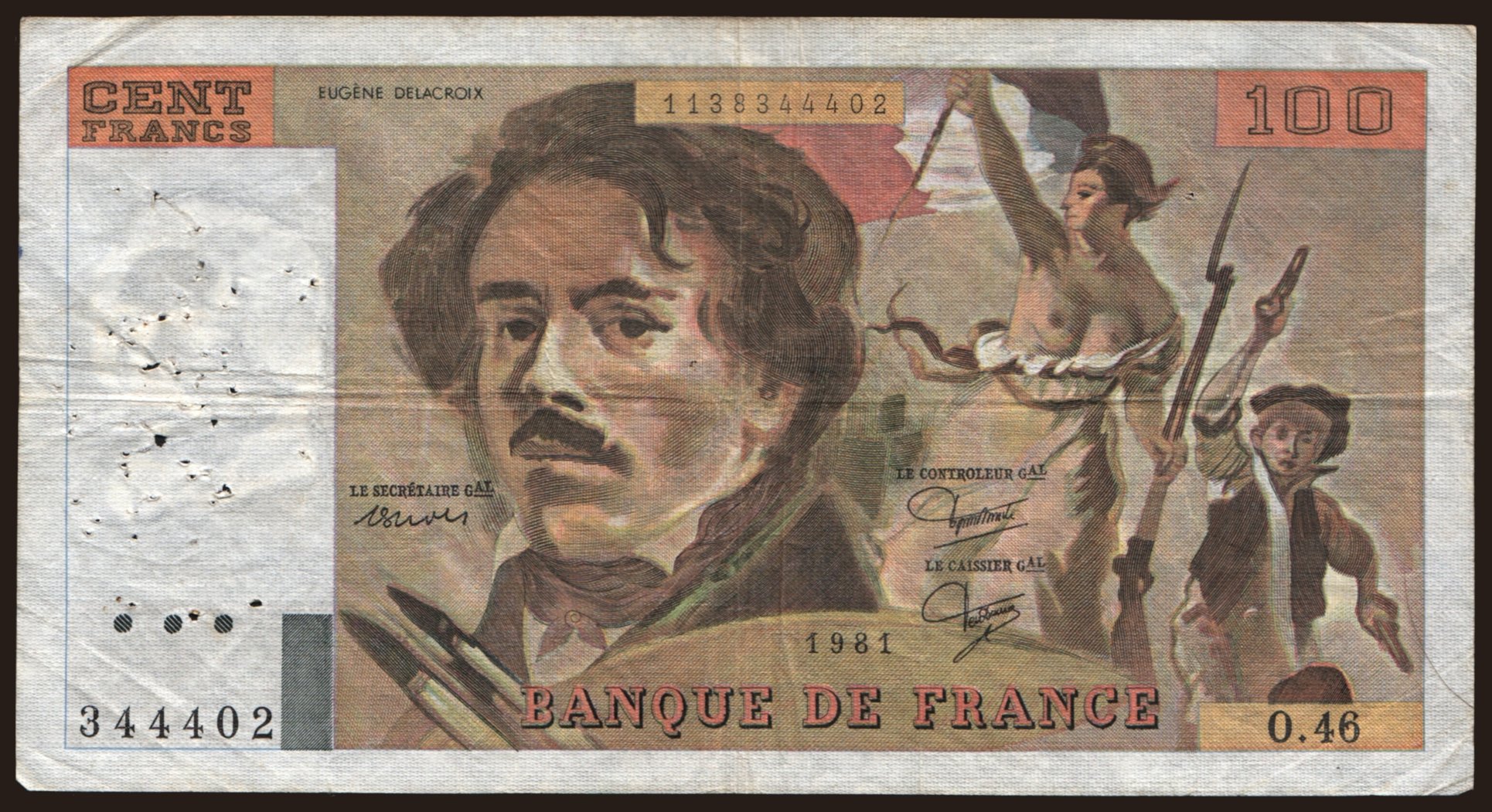 100 francs, 1981