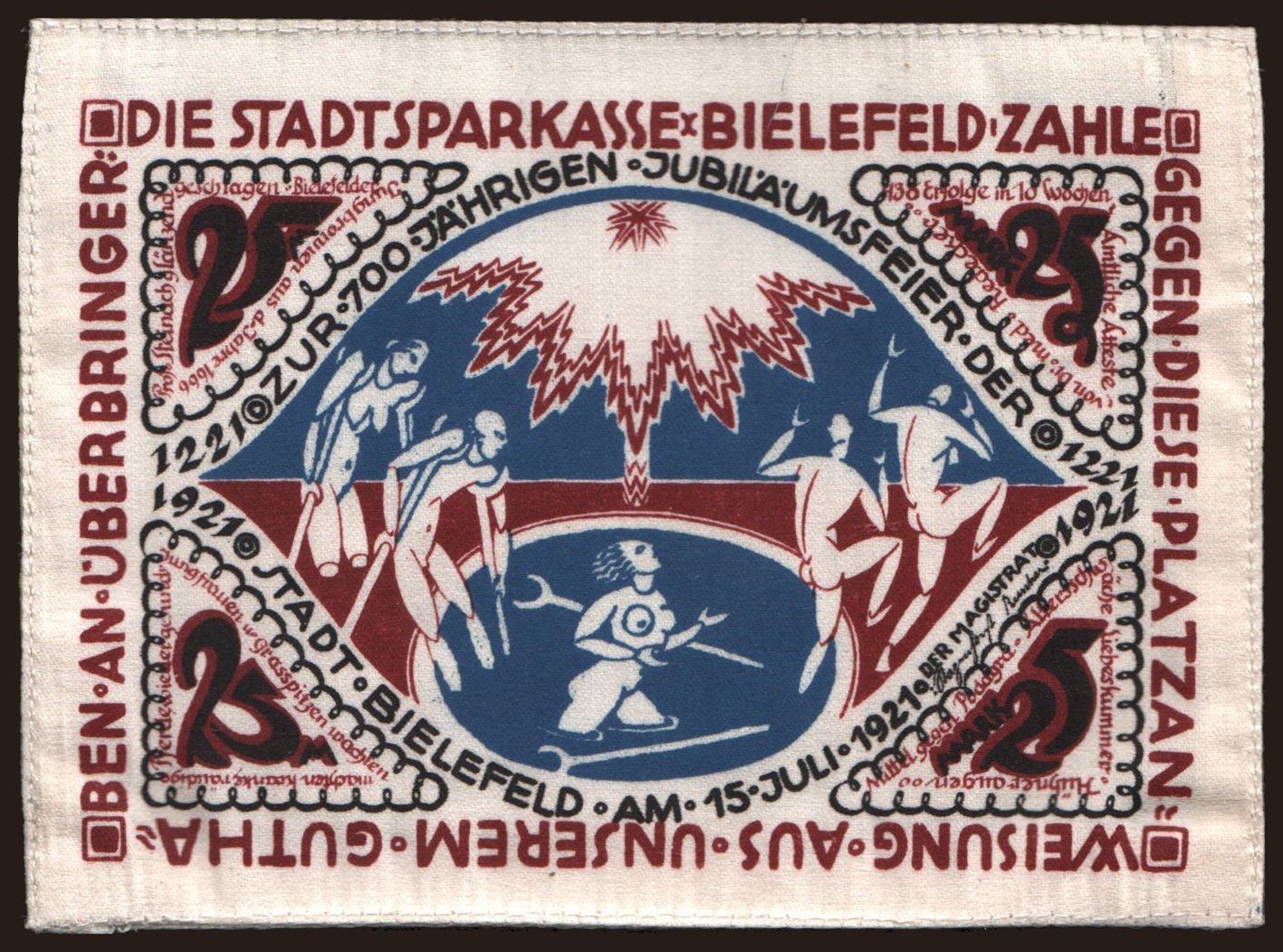 Bielefeld/ Stadt, 25 Mark, 1921