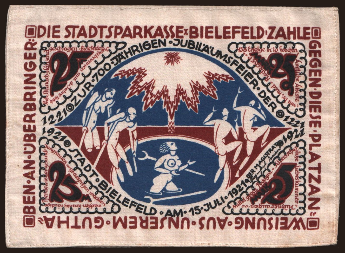 Bielefeld/ Stadt, 25 Mark, 1921
