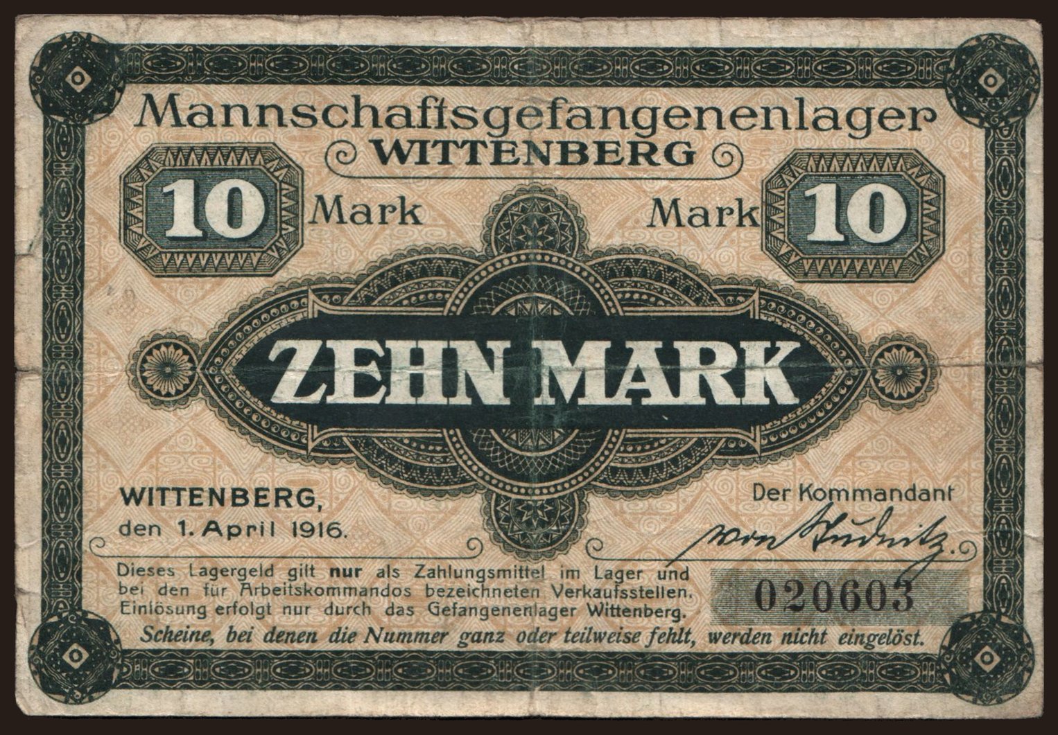 Wittenberg, 10 Mark, 1916