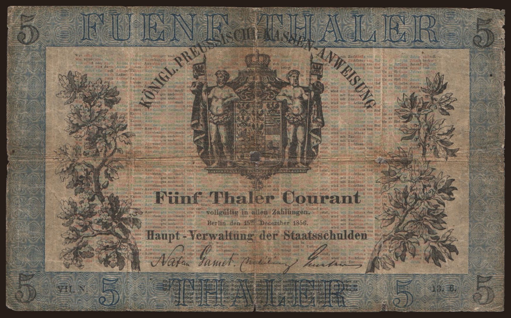 Preussen, 5 Thaler, 1856