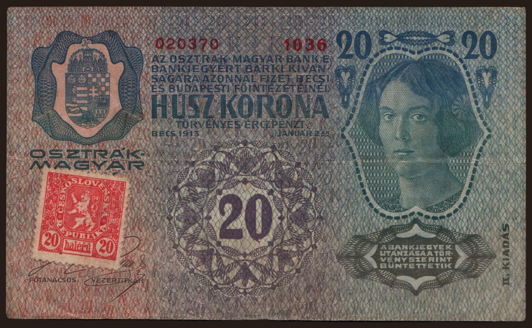 20 korun, 1913(19)