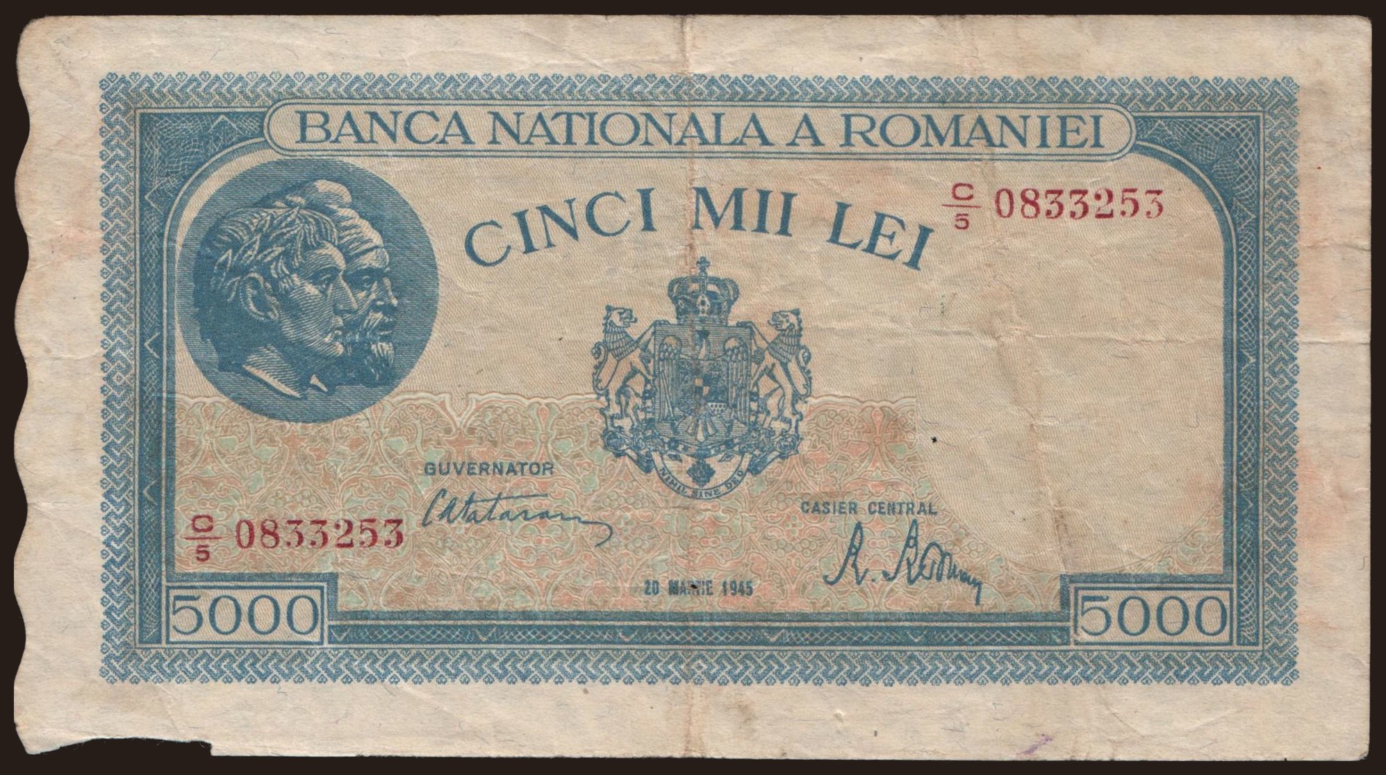 5000 lei, 1945