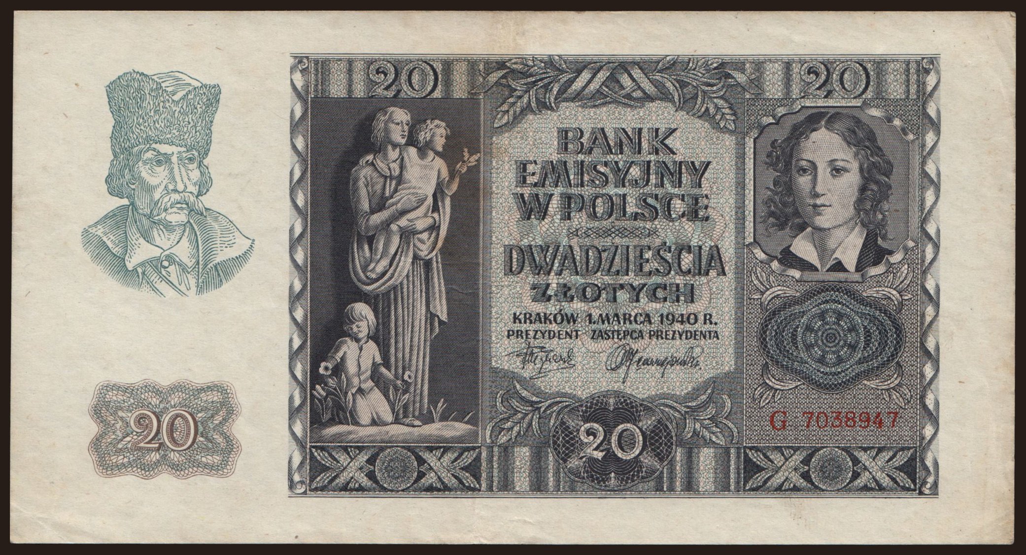 20 zlotych, 1940