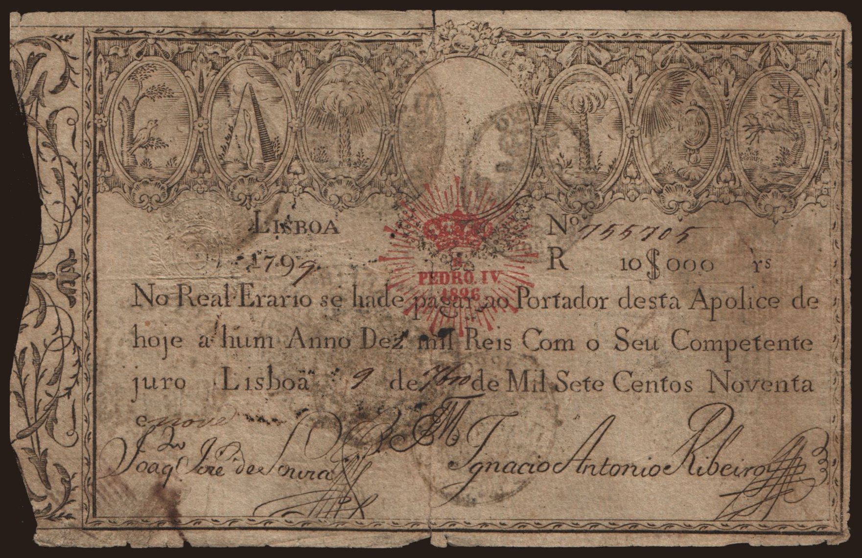 10.000 reis, 1799(1826)