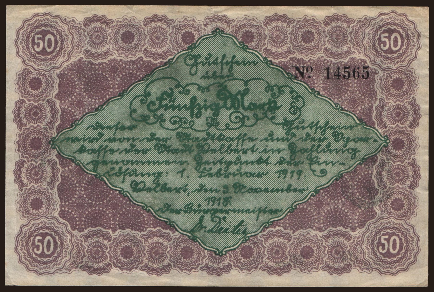 Velbert/ Stadt, 50 Mark, 1918