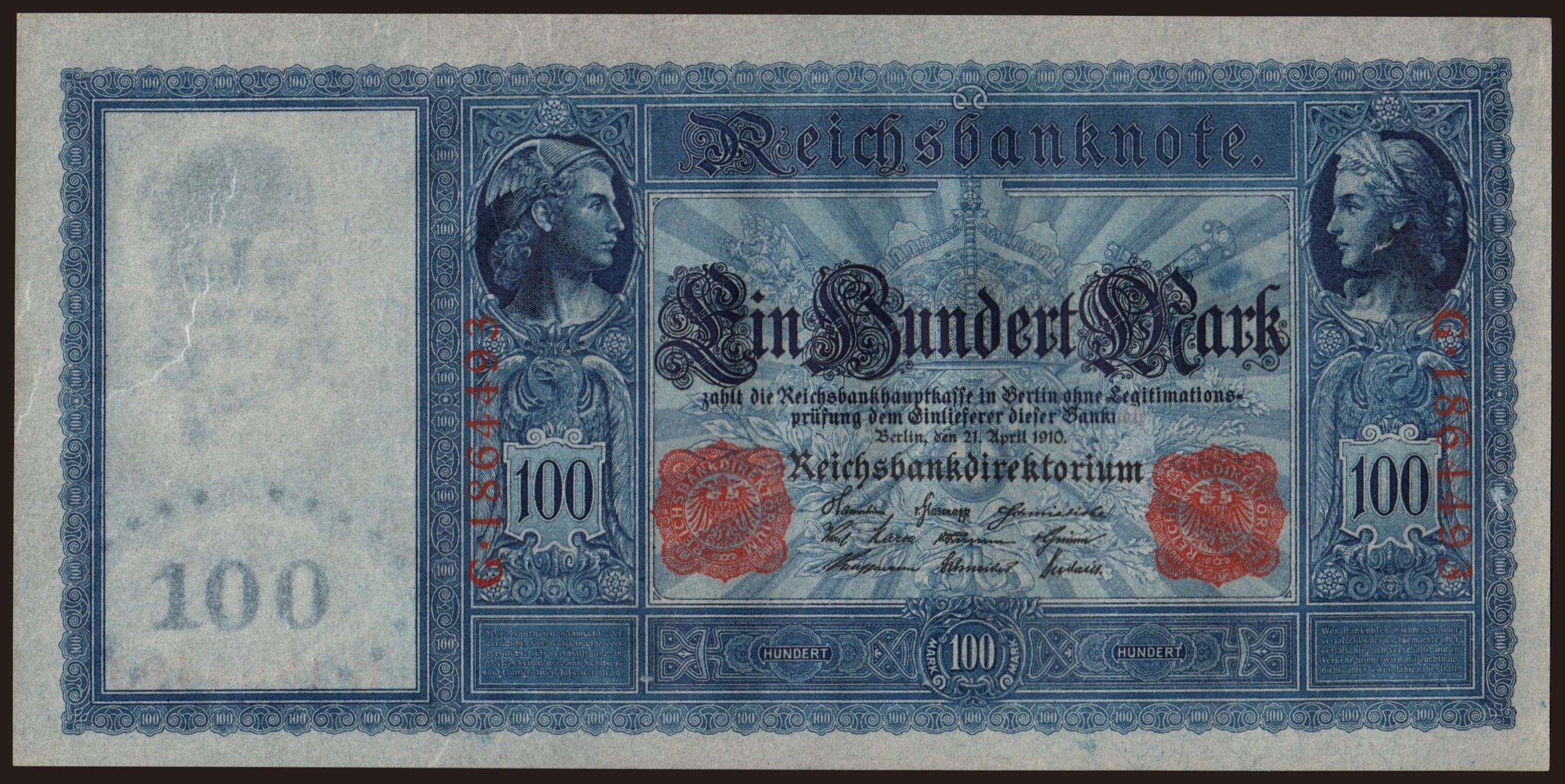 100 Mark, 1910