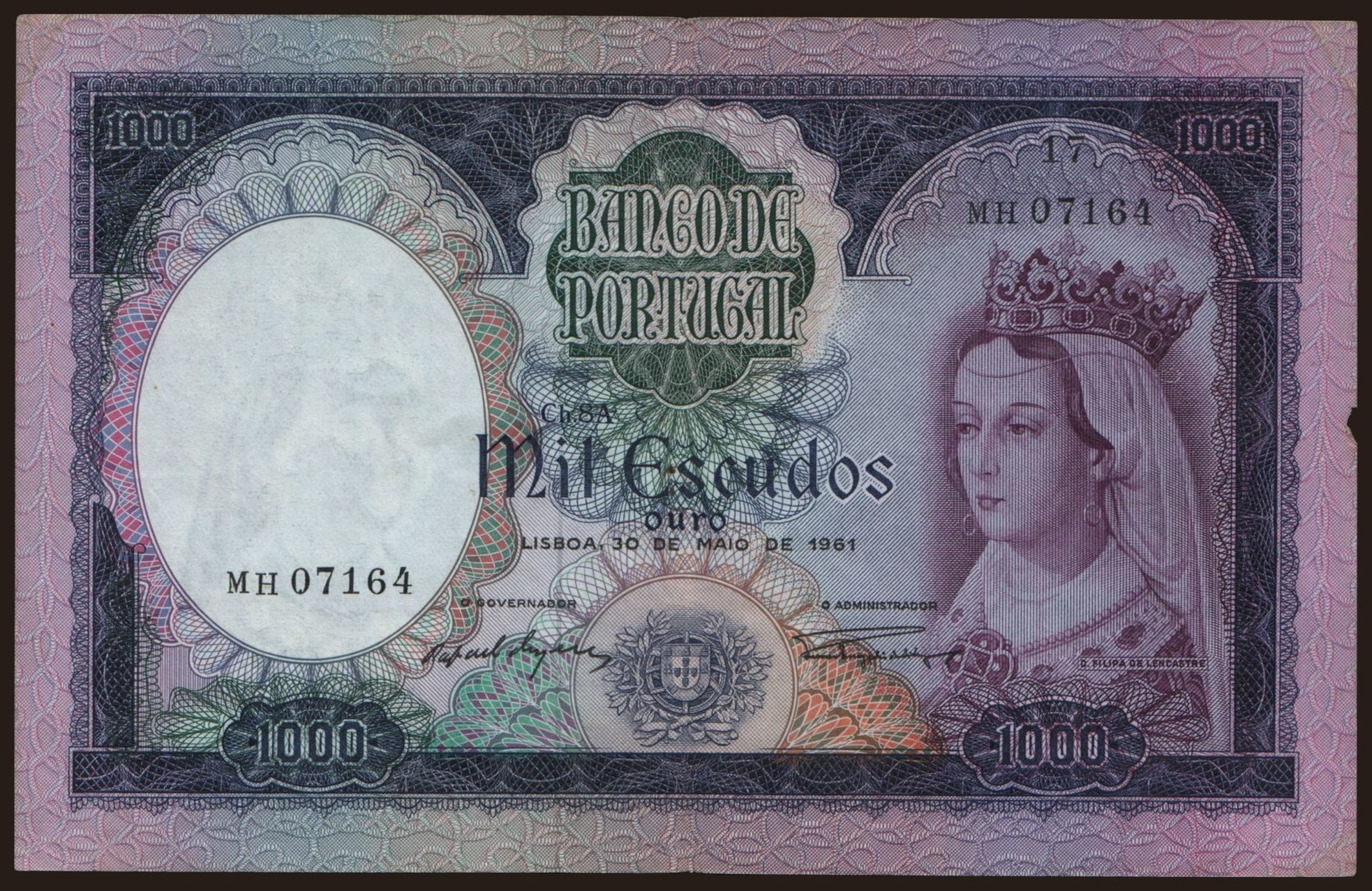 1000 escudos, 1961