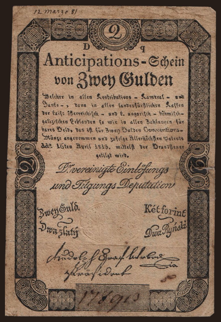 2 Gulden, 1813