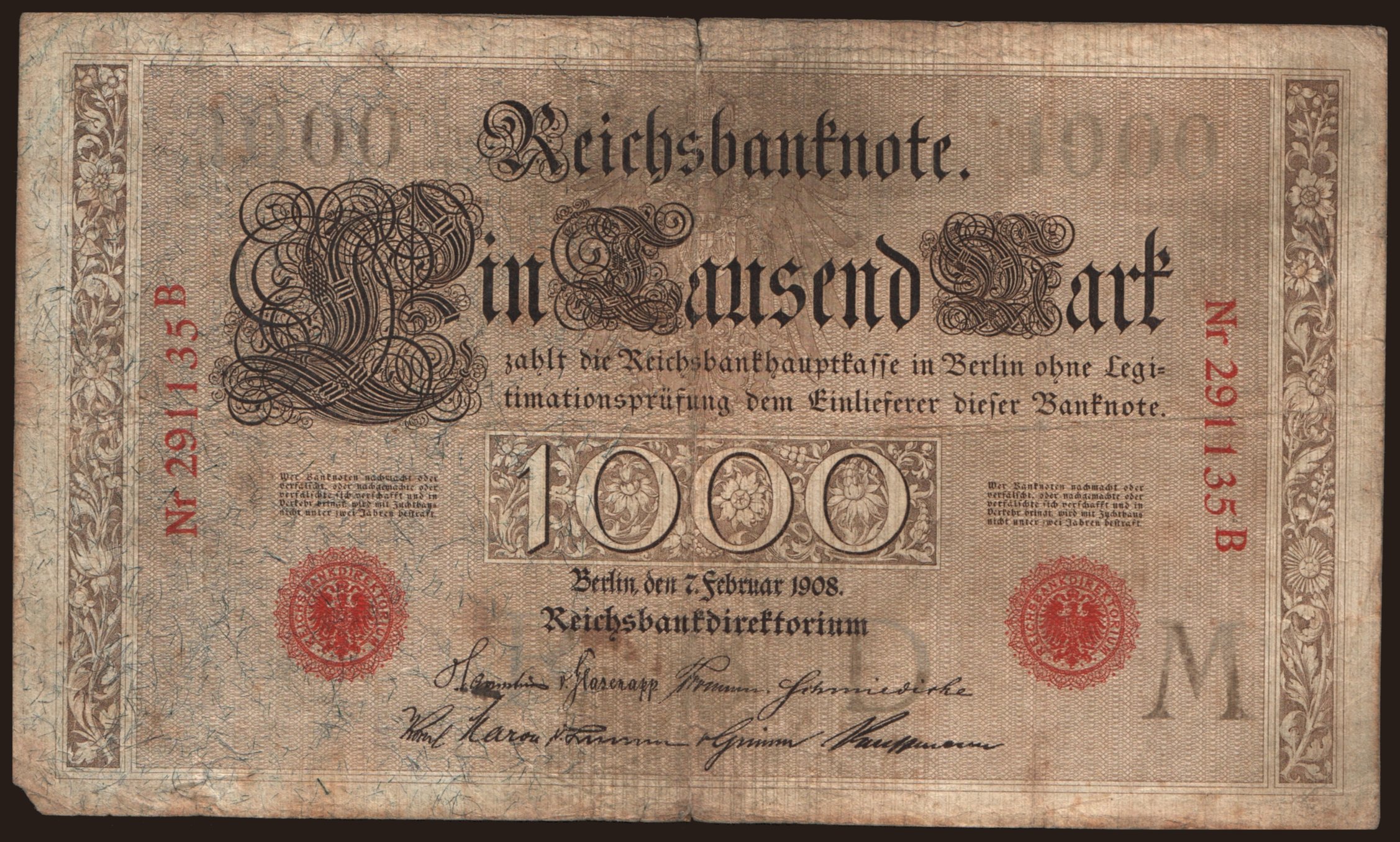 1000 Mark, 1908