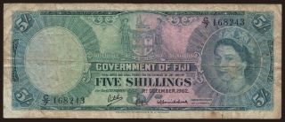 5 shillings, 1962