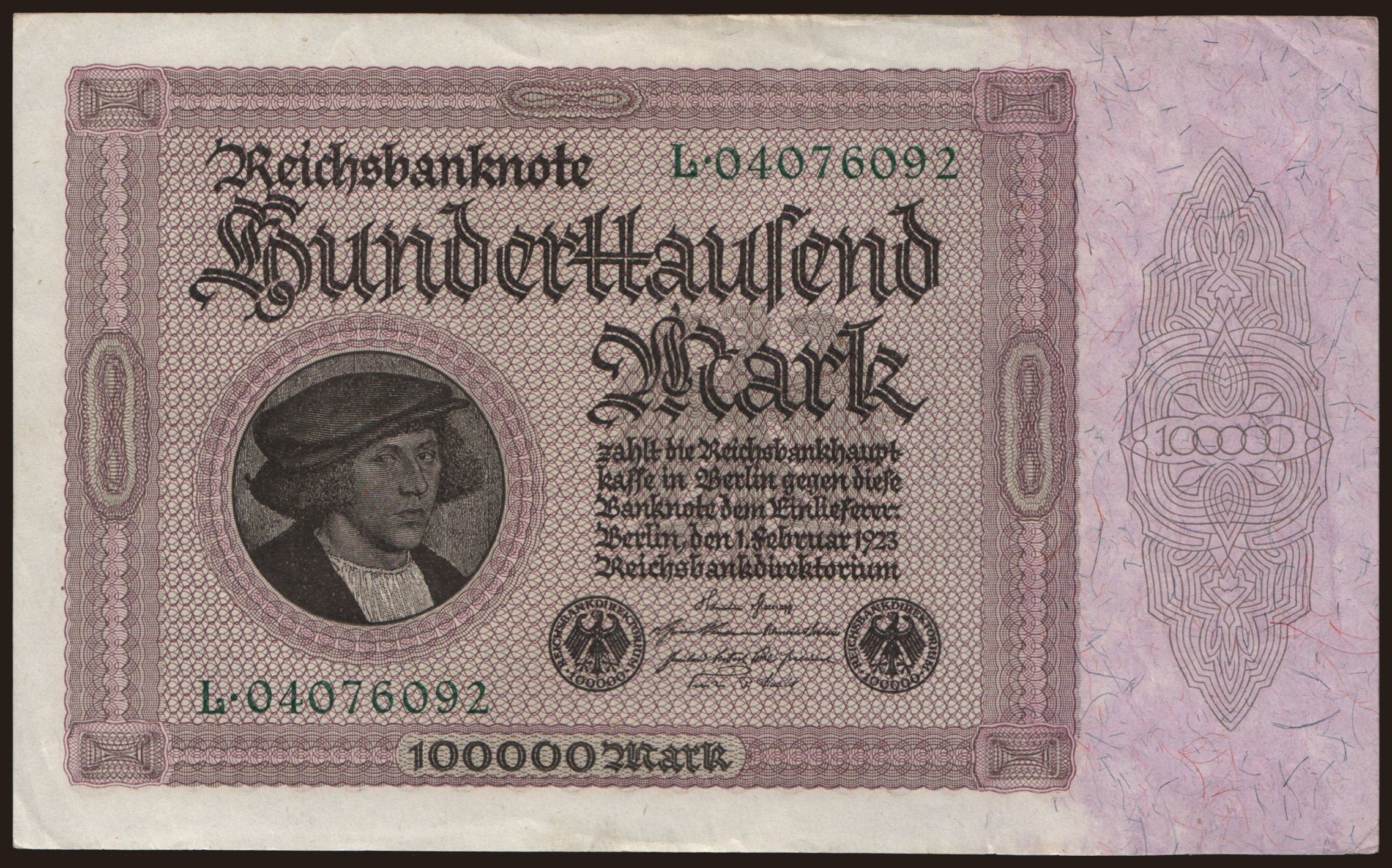 100.000 Mark, 1923