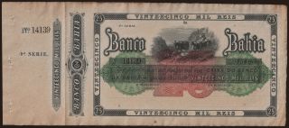 Banco da Bahia, 25 mil reis, 1860