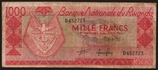 1000 francs, 1976