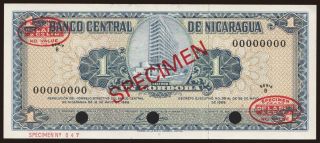 1 cordoba, 1968, SPECIMEN