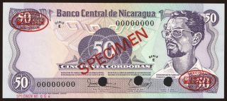 50 cordobas, 1979, SPECIMEN