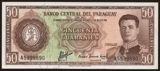 50 guaranies, 1952