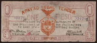 Apayao, 1 peso, 1942