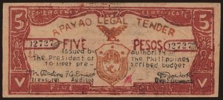 Apayao, 5 pesos, 1942