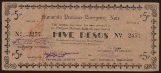 Mountain Province, 5 pesos, 1942