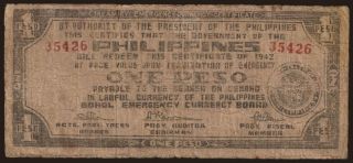 Bohol, 1 peso, 1942