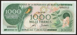 1000 francs, 1989