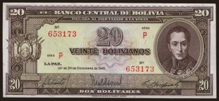 20 bolivianos, 1945