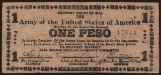 Free Negros/ Army of the United States of America, 1 peso, 1943