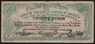 Free Negros/ Army of the United States of America, 20 pesos, 1943