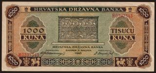 1000 kuna, 1943