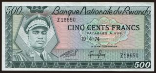 500 francs, 1974