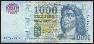 1000 forint, 2012