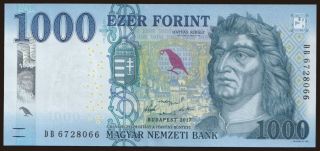 1000 forint, 2017