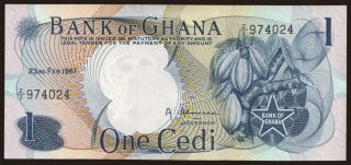 1 cedi, 1967