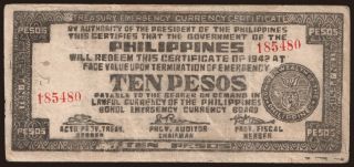 Bohol, 10 pesos, 1942