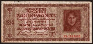 10 Karbowanez, 1942