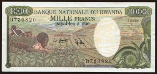 1000 francs, 1978
