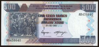500 francs, 1997