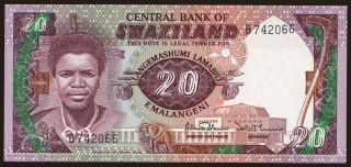 20 emalangeni, 1986