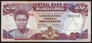 20 emalangeni, 1989