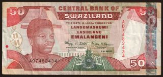 50 emalangeni, 2001