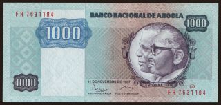 1000 kwanzas, 1987
