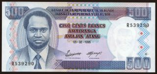 500 francs, 1995