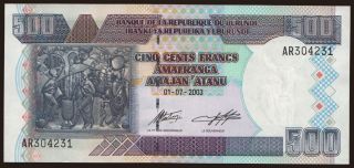 500 francs, 2003