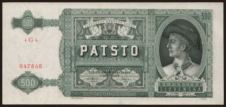500 Ks, 1941 -  Free for orders over 1000 EUR