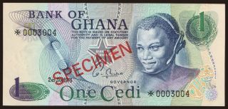 1 cedi, 1976, SPECIMEN