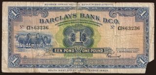 Barclays Bank, 1 pound, 1956