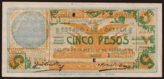 Oaxaca, 5 pesos, 1915