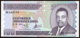 100 francs, 2004